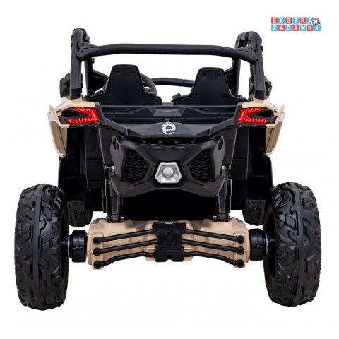 Maverick Turbo RR Buggy na pompowanych kołach dwuosobowy na akumulator - beżowy, 4x200W 24V/20Ah, ekoskóra, LED [DK-CA001.AIR]