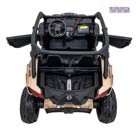 Maverick Turbo RR Buggy na pompowanych kołach dwuosobowy na akumulator - beżowy, 4x200W 24V/20Ah, ekoskóra, LED [DK-CA001.AIR]