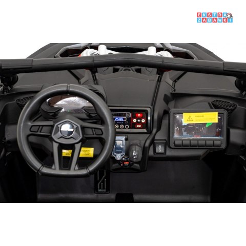 Maverick Turbo RR Buggy na pompowanych kołach dwuosobowy na akumulator - beżowy, 4x200W 24V/20Ah, ekoskóra, LED [DK-CA001.AIR]