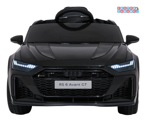 Audi RS6 Avant GT na akumulator - czarny, 4x35W 12V/9Ah, pilot, ekoskóra, EVA, LED, pasy, BT [QLS-8620]