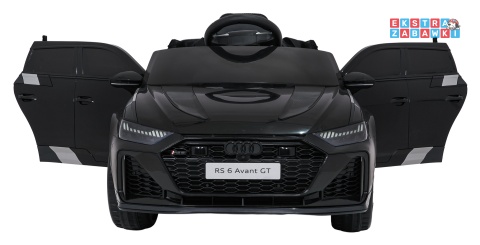 Audi RS6 Avant GT na akumulator - czarny, 4x35W 12V/9Ah, pilot, ekoskóra, EVA, LED, pasy, BT [QLS-8620]