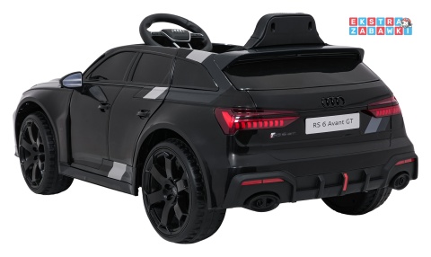 Audi RS6 Avant GT na akumulator - czarny, 4x35W 12V/9Ah, pilot, ekoskóra, EVA, LED, pasy, BT [QLS-8620]