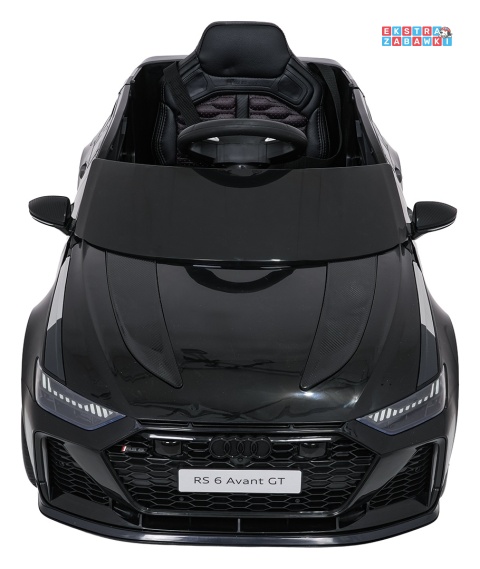 Audi RS6 Avant GT na akumulator - czarny, 4x35W 12V/9Ah, pilot, ekoskóra, EVA, LED, pasy, BT [QLS-8620]