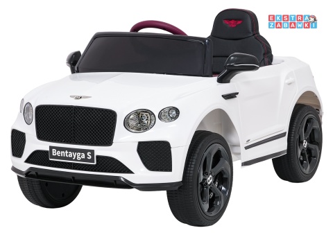 Bentley Bentayga S na akumulator - biały, 2x35W 12V/7Ah, pilot, EVA, LED, ekoskóra, pasy, panel muzyczny [HL-5188]