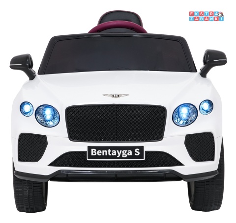 Bentley Bentayga S na akumulator - biały, 2x35W 12V/7Ah, pilot, EVA, LED, ekoskóra, pasy, panel muzyczny [HL-5188]