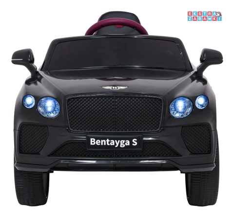 Bentley Bentayga S na akumulator - czarny, 2x35W 12V/7Ah, pilot, EVA, LED, ekoskóra, pasy, panel muzyczny [HL-5188]