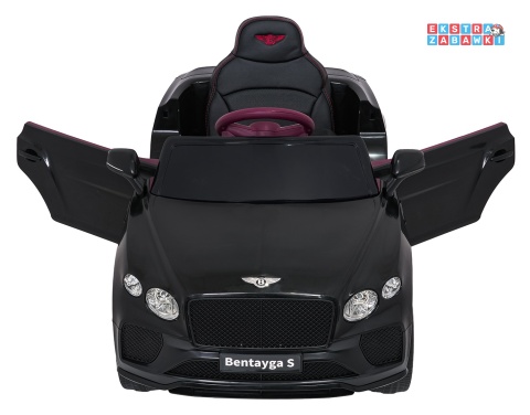 Bentley Bentayga S na akumulator - czarny, 2x35W 12V/7Ah, pilot, EVA, LED, ekoskóra, pasy, panel muzyczny [HL-5188]