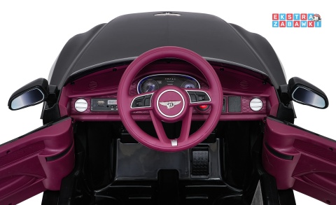 Bentley Bentayga S na akumulator - czarny, 2x35W 12V/7Ah, pilot, EVA, LED, ekoskóra, pasy, panel muzyczny [HL-5188]