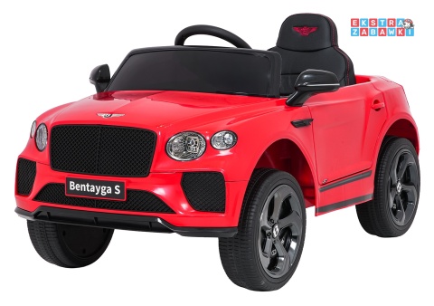 Bentley Bentayga S na akumulator - czerwony, 2x35W 12V/7Ah, pilot, EVA, LED, ekoskóra, pasy, panel muzyczny [HL-5188]