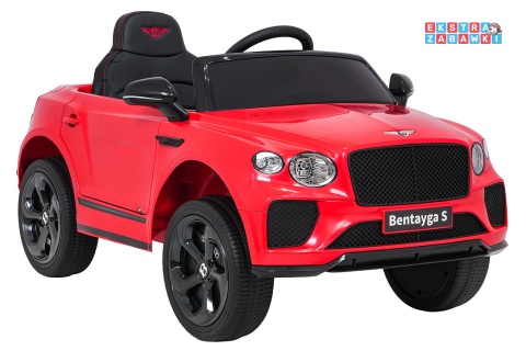 Bentley Bentayga S na akumulator - czerwony, 2x35W 12V/7Ah, pilot, EVA, LED, ekoskóra, pasy, panel muzyczny [HL-5188]