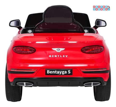 Bentley Bentayga S na akumulator - czerwony, 2x35W 12V/7Ah, pilot, EVA, LED, ekoskóra, pasy, panel muzyczny [HL-5188]