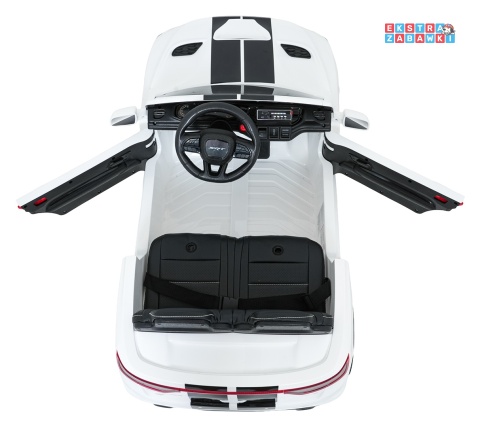 Dodge Durango SUV na akumulator - biały, 2x35W 12V/7Ah, pilot, wolny start, EVA, LED, panel muzyczny, ekoskóra [XB-1138]