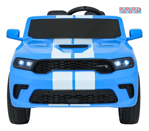 Dodge Durango SUV na akumulator - niebieski, 2x35W 12V/7Ah, pilot, wolny start, EVA, LED, panel muzyczny, ekoskóra [XB-1138]