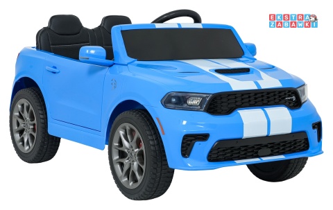 Dodge Durango SUV na akumulator - niebieski, 2x35W 12V/7Ah, pilot, wolny start, EVA, LED, panel muzyczny, ekoskóra [XB-1138]
