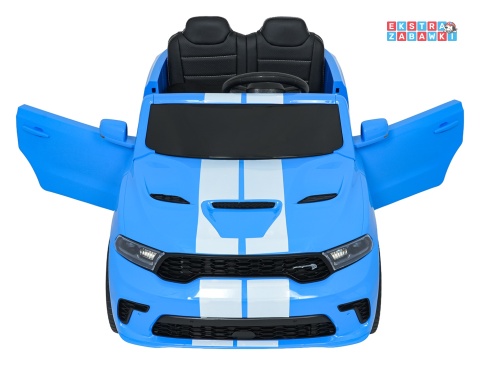 Dodge Durango SUV na akumulator - niebieski, 2x35W 12V/7Ah, pilot, wolny start, EVA, LED, panel muzyczny, ekoskóra [XB-1138]