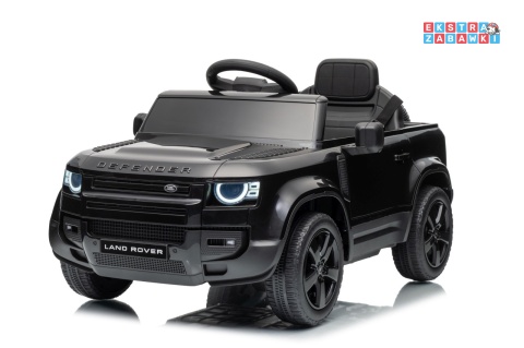 Land Rover Defender na akumulator - czarny, 2x35W i 2x20W 12V/7Ah, pilot, EVA, LED, ekoskóra, panel muzyczny [QLS-8626]