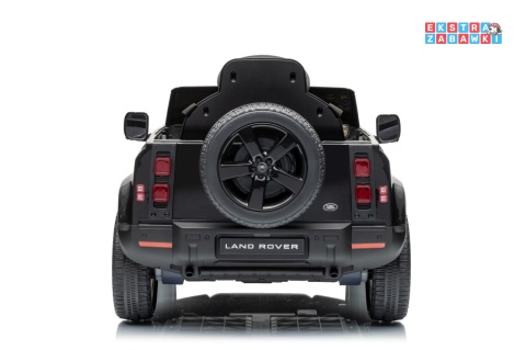 Land Rover Defender na akumulator - czarny, 2x35W i 2x20W 12V/7Ah, pilot, EVA, LED, ekoskóra, panel muzyczny [QLS-8626]