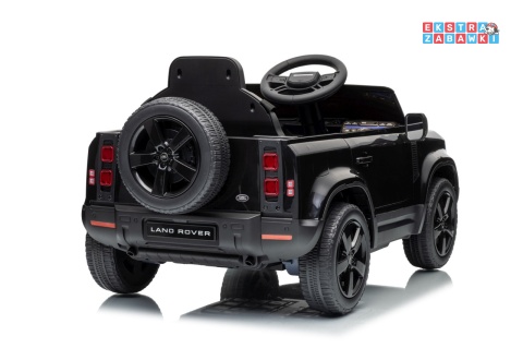 Land Rover Defender na akumulator - czarny, 2x35W i 2x20W 12V/7Ah, pilot, EVA, LED, ekoskóra, panel muzyczny [QLS-8626]