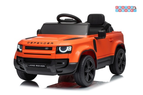 Land Rover Defender na akumulator - pomarańczowy, 2x35W i 2x20W 12V/7Ah, pilot, EVA, LED, ekoskóra, panel muzyczny [QLS-8626]