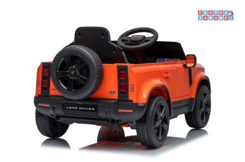 Land Rover Defender na akumulator - pomarańczowy, 2x35W i 2x20W 12V/7Ah, pilot, EVA, LED, ekoskóra, panel muzyczny [QLS-8626]