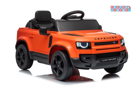 Land Rover Defender na akumulator - pomarańczowy, 2x35W i 2x20W 12V/7Ah, pilot, EVA, LED, ekoskóra, panel muzyczny [QLS-8626]