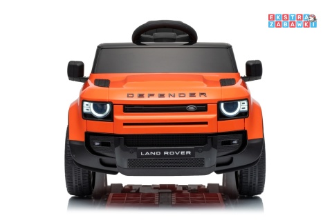 Land Rover Defender na akumulator - pomarańczowy, 2x35W i 2x20W 12V/7Ah, pilot, EVA, LED, ekoskóra, panel muzyczny [QLS-8626]