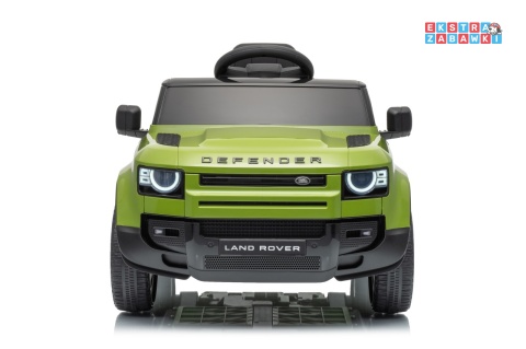Land Rover Defender na akumulator - zielony, 2x35W i 2x20W 12V/7Ah, pilot, EVA, LED, ekoskóra, panel muzyczny [QLS-8626]