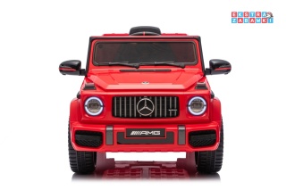 Mercedes G63 AMG LIFT na akumulator - czerwony, 2x25W 12V/4.5Ah, EVA, LED, ekoskóra, Bluetooth, pilot - [BBH-0002.NEW]