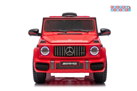 Mercedes G63 AMG LIFT na akumulator - czerwony, 2x25W 12V/4.5Ah, EVA, LED, ekoskóra, Bluetooth, pilot - [BBH-0002.NEW]