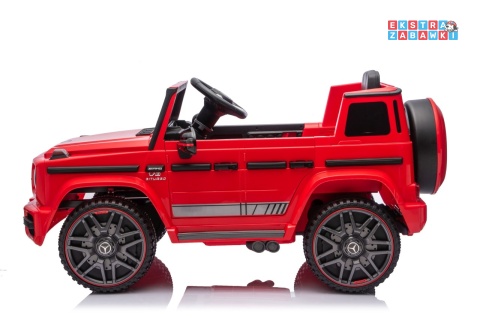 Mercedes G63 AMG LIFT na akumulator - czerwony, 2x25W 12V/4.5Ah, EVA, LED, ekoskóra, Bluetooth, pilot - [BBH-0002.NEW]