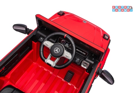 Mercedes G63 AMG LIFT na akumulator - czerwony, 2x25W 12V/4.5Ah, EVA, LED, ekoskóra, Bluetooth, pilot - [BBH-0002.NEW]