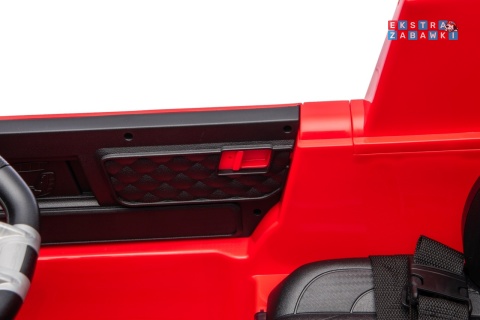 Mercedes G63 AMG LIFT na akumulator - czerwony, 2x25W 12V/4.5Ah, EVA, LED, ekoskóra, Bluetooth, pilot - [BBH-0002.NEW]