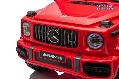 Mercedes G63 AMG LIFT na akumulator - czerwony, 2x25W 12V/4.5Ah, EVA, LED, ekoskóra, Bluetooth, pilot - [BBH-0002.NEW]