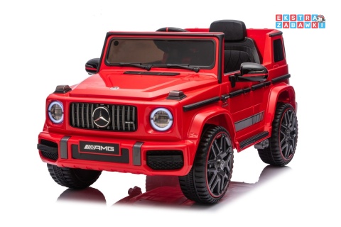 Mercedes G63 AMG LIFT na akumulator - czerwony, 2x25W 12V/4.5Ah, EVA, LED, ekoskóra, Bluetooth, pilot - [BBH-0002.NEW]