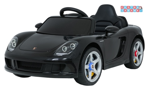 Porsche 911 Carrera na akumulator - czarny, 2x35W 12V/7Ah, pilot, EVA, ekoskóra, 2 prędkości, pasy, LED [PA.712]