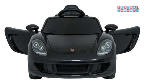 Porsche 911 Carrera na akumulator - czarny, 2x35W 12V/7Ah, pilot, EVA, ekoskóra, 2 prędkości, pasy, LED [PA.712]