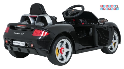 Porsche 911 Carrera na akumulator - czarny, 2x35W 12V/7Ah, pilot, EVA, ekoskóra, 2 prędkości, pasy, LED [PA.712]