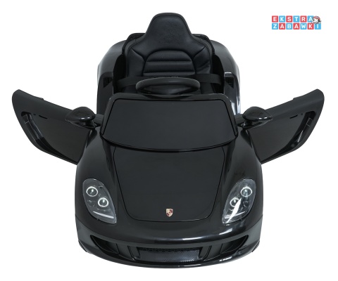 Porsche 911 Carrera na akumulator - czarny, 2x35W 12V/7Ah, pilot, EVA, ekoskóra, 2 prędkości, pasy, LED [PA.712]
