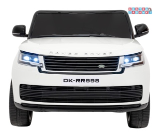 Range Rover SUV Lift na akumulator - biały, 4x35W 12V/14Ah, pilot, EVA, ekoskóra, pasy, LED, BT [DK-RR998]