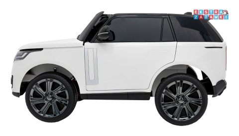 Range Rover SUV Lift na akumulator - biały, 4x35W 12V/14Ah, pilot, EVA, ekoskóra, pasy, LED, BT [DK-RR998]