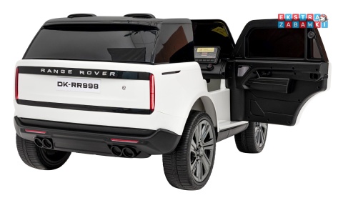 Range Rover SUV Lift na akumulator - biały, 4x35W 12V/14Ah, pilot, EVA, ekoskóra, pasy, LED, BT [DK-RR998]