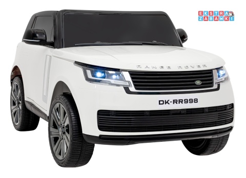Range Rover SUV Lift na akumulator - biały, 4x35W 12V/14Ah, pilot, EVA, ekoskóra, pasy, LED, BT [DK-RR998]