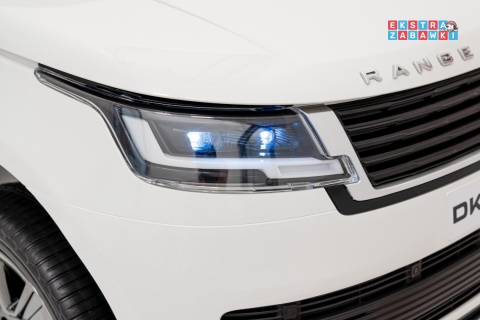 Range Rover SUV Lift na akumulator - biały, 4x35W 12V/14Ah, pilot, EVA, ekoskóra, pasy, LED, BT [DK-RR998]