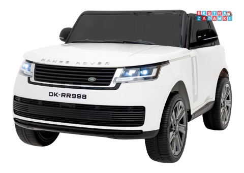 Range Rover SUV Lift na akumulator - biały, 4x35W 12V/14Ah, pilot, EVA, ekoskóra, pasy, LED, BT [DK-RR998]