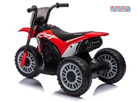 Trójkołowy motorek Honda na akumulator - czerwony, 1x30W 6V/4.5Ah, do 3 km/h, automatyczny hamulec, koła z opaską [PA0353]