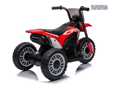 Trójkołowy motorek Honda na akumulator - czerwony, 1x30W 6V/4.5Ah, do 3 km/h, automatyczny hamulec, koła z opaską [PA0353]