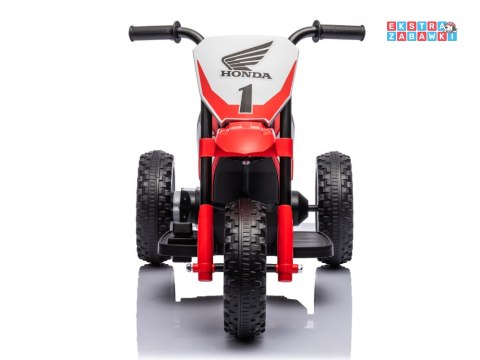 Trójkołowy motorek Honda na akumulator - czerwony, 1x30W 6V/4.5Ah, do 3 km/h, automatyczny hamulec, koła z opaską [PA0353]