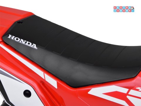 Trójkołowy motorek Honda na akumulator - czerwony, 1x30W 6V/4.5Ah, do 3 km/h, automatyczny hamulec, koła z opaską [PA0353]