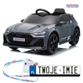 Audi RS6 Avant na akumulator - szary, 4x35W 12V/9Ah, pilot, EVA, LED, pokrowiec [QLS-8620]