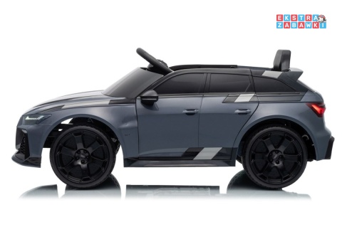 Audi RS6 Avant na akumulator - szary, 4x35W 12V/9Ah, pilot, EVA, LED, pokrowiec [QLS-8620]